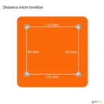 Distancia entre parafusos